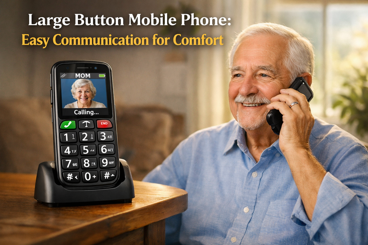 Large Button Mobile Phone: Easy Communication for Comfort